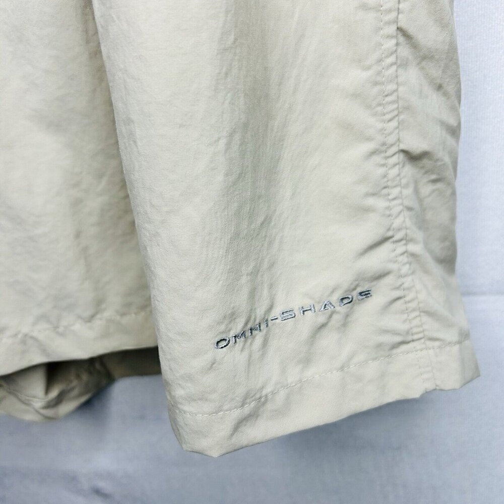 Columbia PFG Shorts Swim Trunks Sz 3X (44x8) Omni Shade Mesh Lined Khaki - Picture 4 of 6